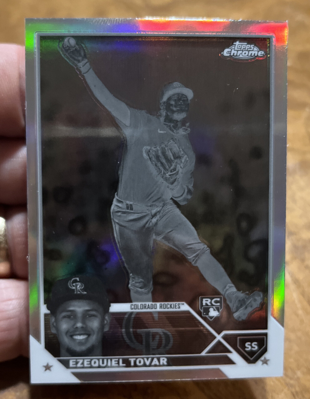 2023 Topps Chrome Ezequiel Tovar Negative Refractor RC #106 Short Print