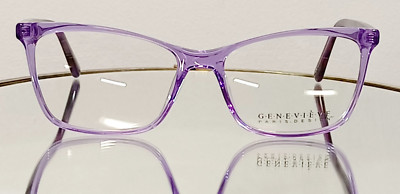 GENEVIEVE PARIS DESING CATIE Eyeglasses LILAC CRYSTAL New Plastic 55-17-140