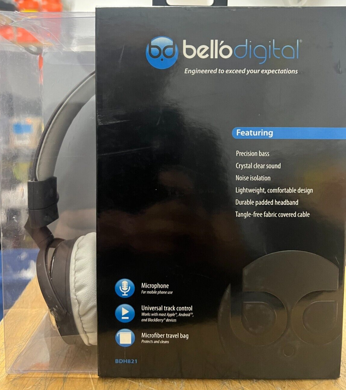 Bello Digital Precision Bass Headphones  BDH821BRTA- Brown/T