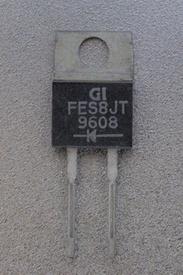 General Semiconductor FES8JT Fast Plastic Rectifier 600V 8A