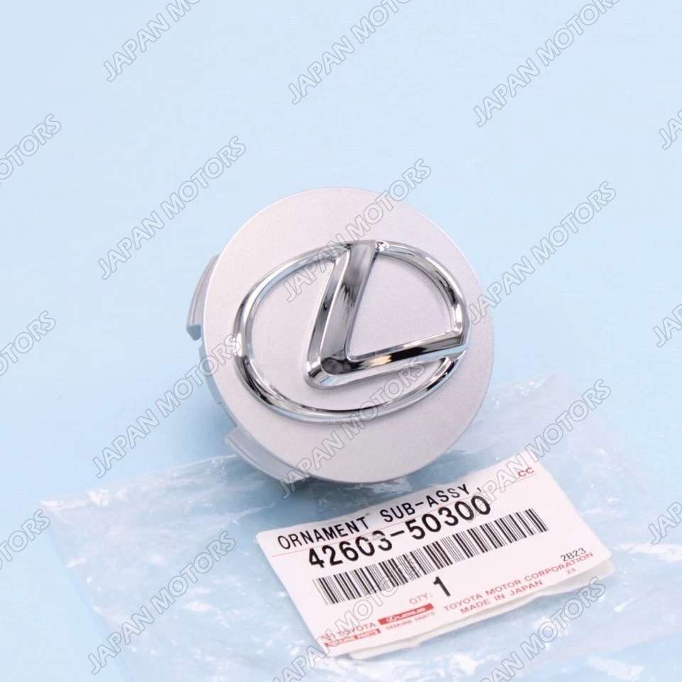 Tapa plateada central de rueda original OEM Lexus RX350 IS350 ES350 LS460 HS250h RX450h Foto 3 de 4