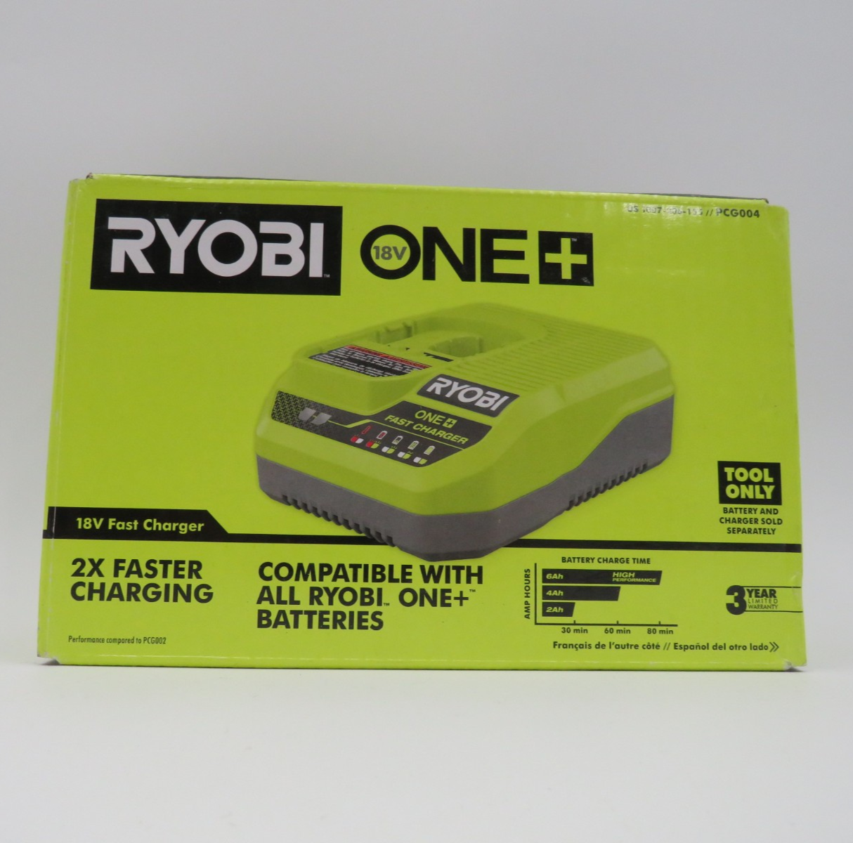 Ryobi ONE 18V Fast Charger PCG004 Tool Only No Battery