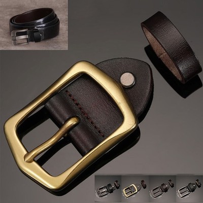 Herren Geschenk Leder Alloy Gürtelschnalle Kopf Ersatz Stift Schnalle 35mm Neu 