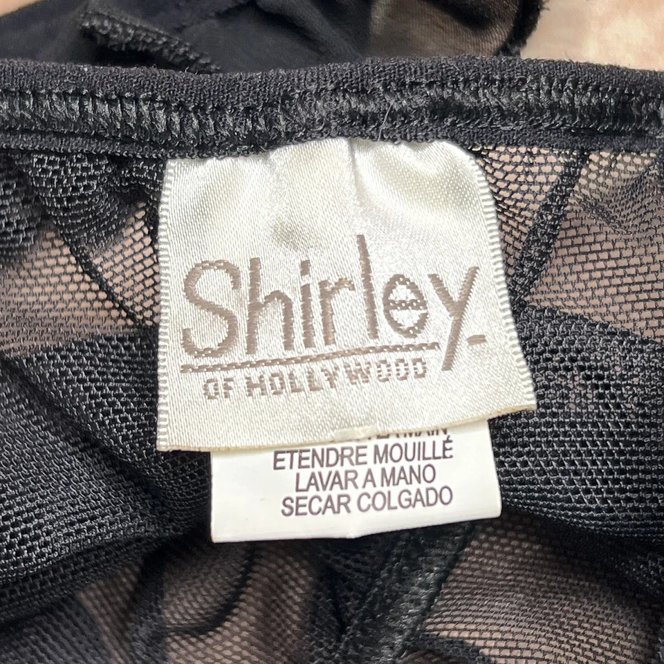 Sexy Mini Vestido Shirley of Hollywood Malla Transparente Acanalado Bodycon Lencería Con Volantes Foto 3 de 4