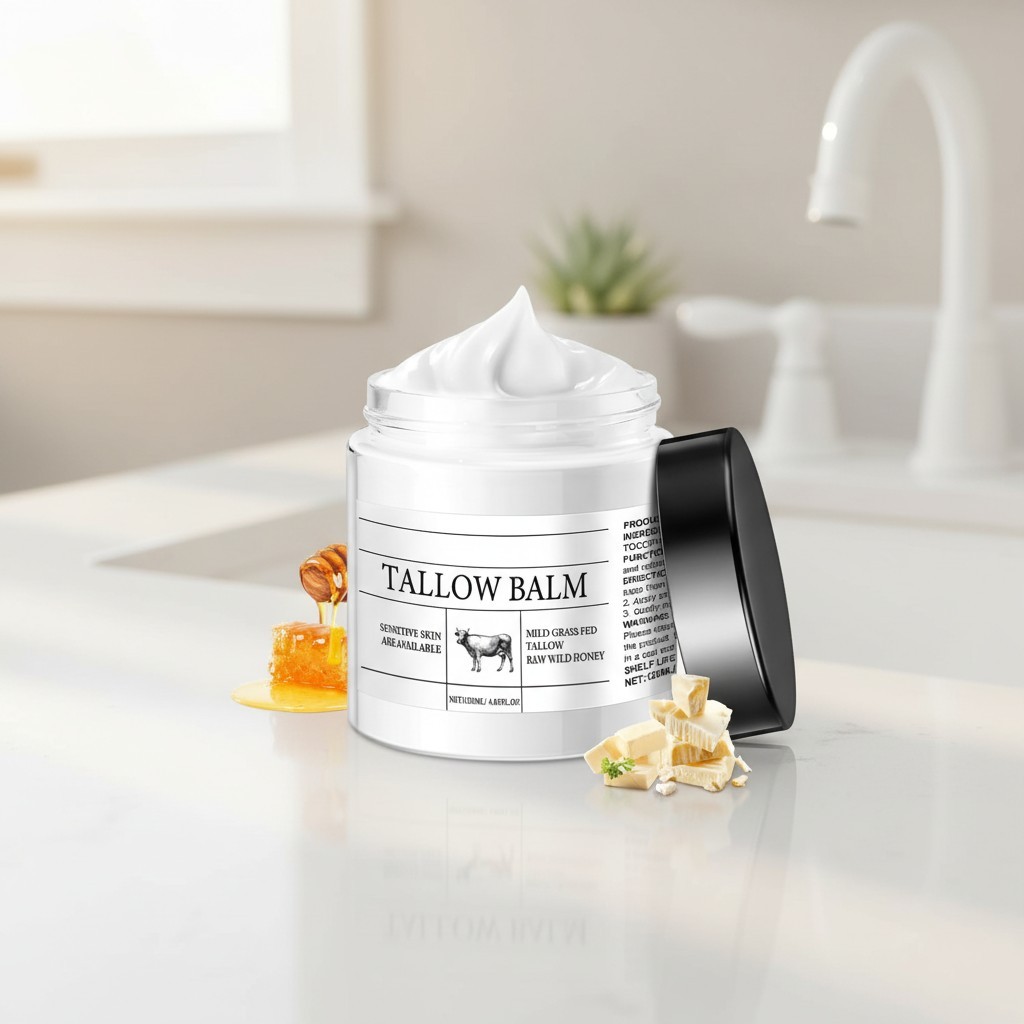 Beef Tallow Skin Care, 120g Tallow And Honey Balm, Whipped Tallow Face Cream,...