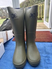 Men’s Green Neoprene Lined Wellingtons Size 43(uk9) New In Box