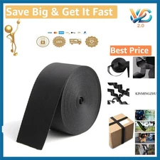 Black Nylon Webbing Strap 2in x 10 Yards Heavy Duty Outdoors & Craft