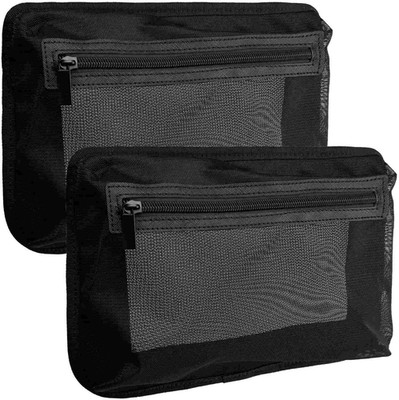 2PC Self-Adhesive Boat Organizer Mesh Bag (10''X7'')   Dry Mount Pouch with Waterp