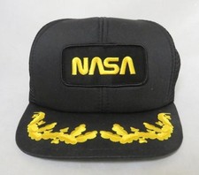 Vintage Spaceport USA : NASA Hat Cap Kennedy Space Center gold braids NM 