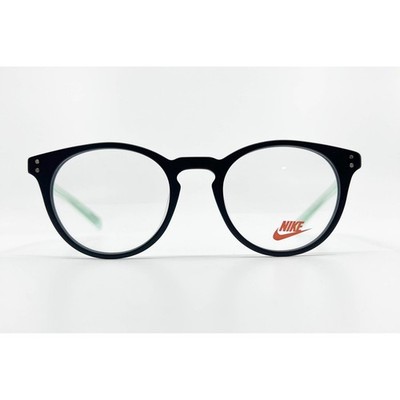 Nike KD Eyeglasses Frames Black Round Green Temples Kids Youth 130mm