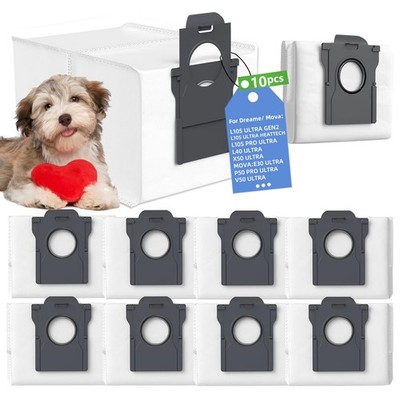 10 Pcs Vacuum Bags for Mova P10 Pro Ultra/Dreame L40 Ultra/ L10s Ultra Gen 2/...