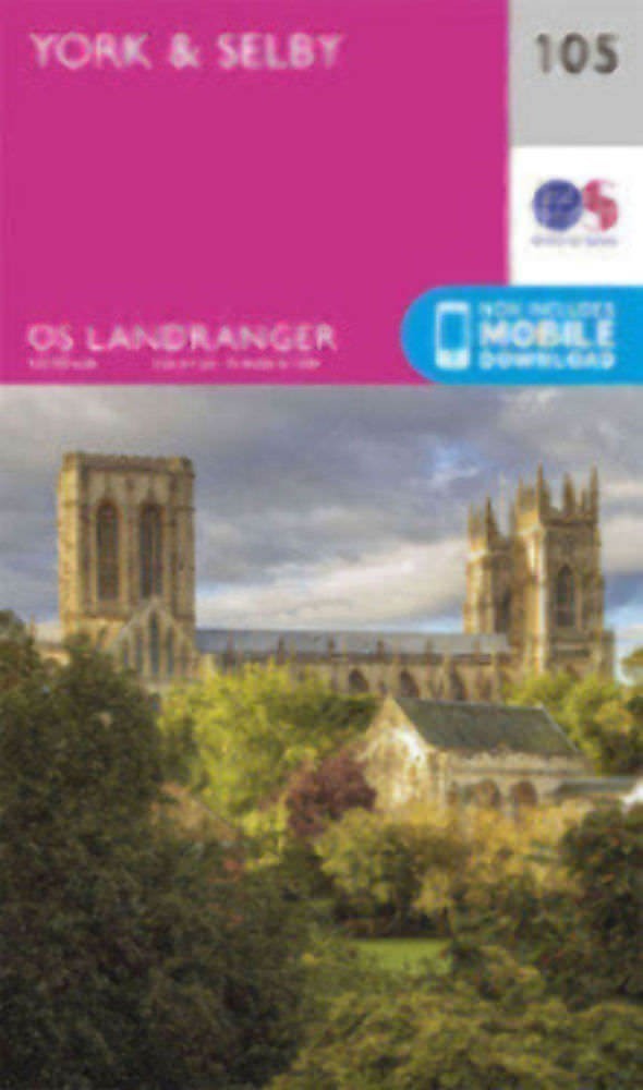 York & Selby Landranger Map 105 Ordnance Survey Latest