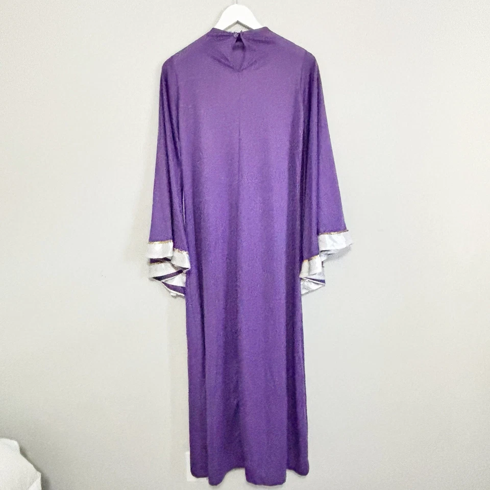 DISNEY Women’s Purple Sparkle WICKED WEAR Dress Bell Sleeves Halloween Size S - Image 4 of 4