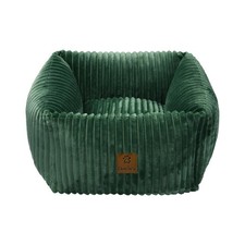 Charlie's Pet Ascher Plush Corduory Square Pet Nest (Eden Green) - Small