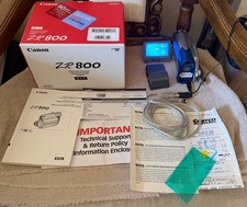 Canon ZR800 MiniDV Digital Video Camcorder Kit 2 Battery Original Box For Parts
