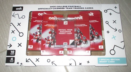 ALABAMA CRIMSON TIDE 2025 ONIT COLLEGE FOOTBALL Team Trading Cards 4 Pack+INSERT