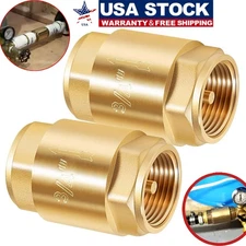 3/4"NPT One Way Brass In-Line Check Valve Female Pipe Thread #20403LF 2 Pack