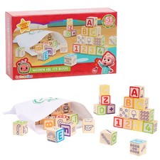 CoComelon 51-Piece Classic ABC Wooden Block Set, Preschool Multi-color