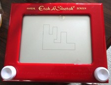 Etch A Sketch Magic Screen Toy Spin Master 33700 Red Works Great