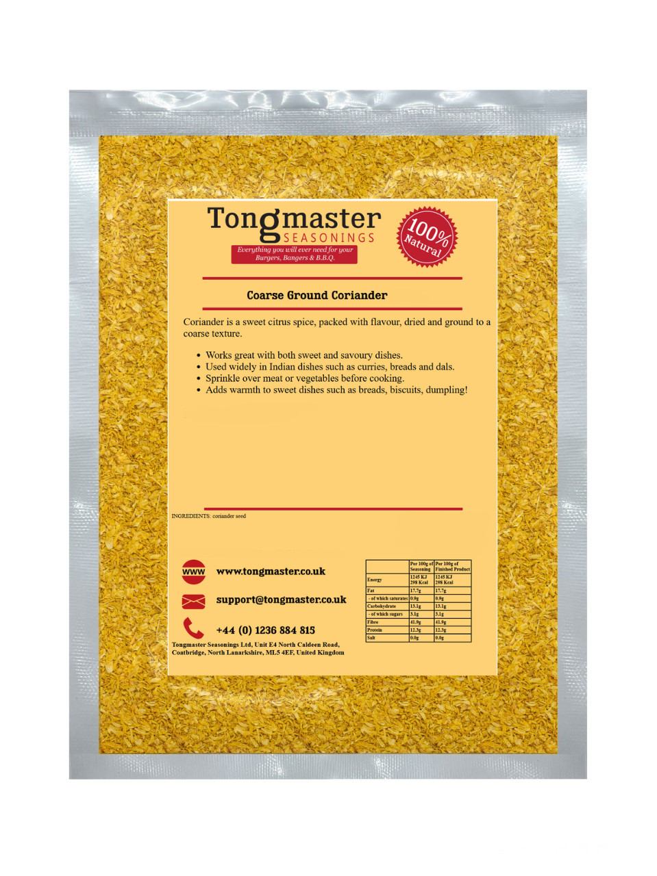 Coarse Ground Coriander - 100g