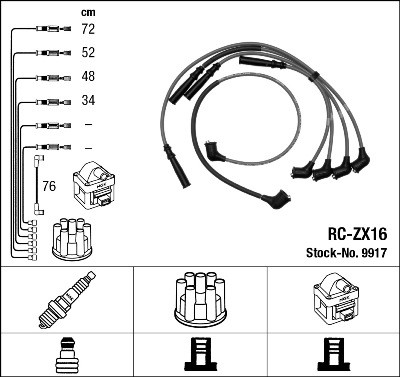 NGK 9917 Zündkabel-Kit für MAZDA - Bild 1 von 3