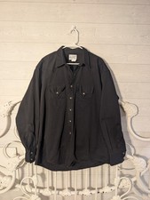 Vintage Rockmount Ranch Wear Shirt Mens Large Black Western Work Wear USA