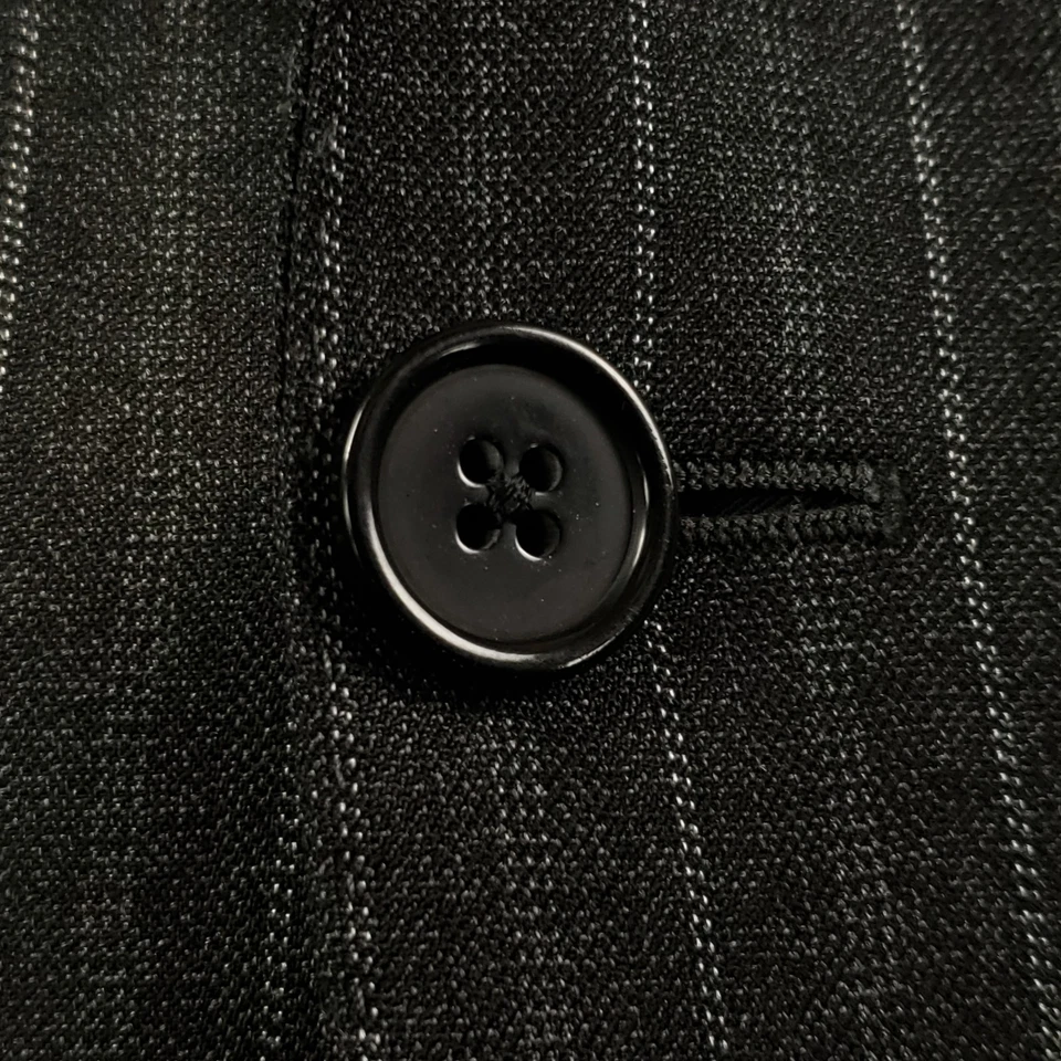 Canali Suit Jacket Mens Size 39S* Wool Gray Striped Two Button Ventless Vintage - Image 3 of 4