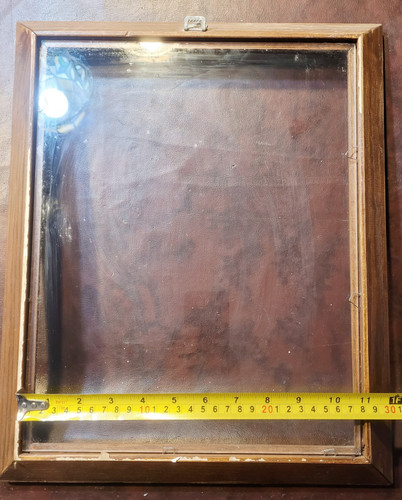 Vintage Dark Wood Deep Frame Fits 11 x 14" Warm Brown Pine Wood Frame W/ Glass - Picture 8 of 9