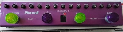 Playwell TANK-G Multi Effects Guitar Pedal - Purple - Amp Modeling + IR Cabs