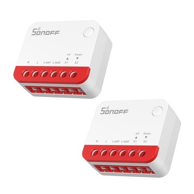 2x SONOFF MINI-ZBRBS Zigbee Rolladenschalter Jalousie Modul Unterputz Smart Home