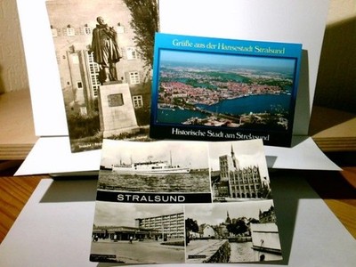 Stralsund. 3 x Alte Ansichtskarte / Postkarte s/w. u. farbig, gel. 1964 / 68 / u