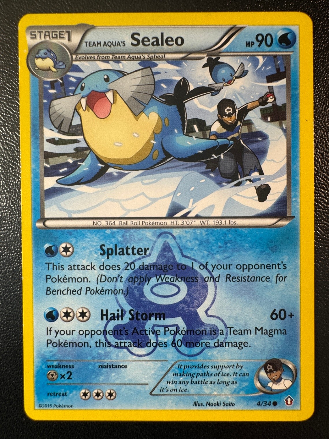 Team Aqua's Sealeo Double Crisis 4/34 Common LP