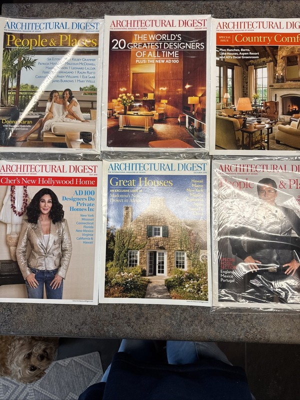 Architectural Digest 2009/2010 Lot Of 6 Some Still In Plastic Wrap