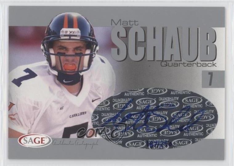 2004 SAGE Silver 187/250 Matt Schaub #A38 Rookie Auto RC 03r2