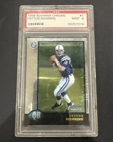 1998 Bowman Chrome Peyton Manning #1 (RC) Rookie PSA 9 *Please Read* Colts