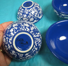 Four small Blue and White Splatter Condiment Sauce Bowls Pioneer Woman — photo 2
