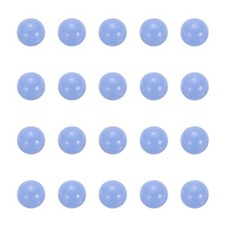 20 Pcs Quartz Pearl Balls, 6mm Round Glass Crystal Loose Beads, Blue