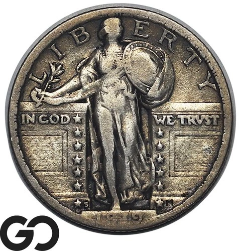 1919-S Standing Liberty Quarter, Key Date San Francisco Issue