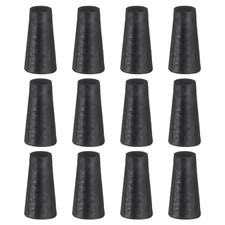 Rubber Stoppers 7mm to 11mm 12 Pcs 20mm Solid Tapered Lab Rubber Plugs
