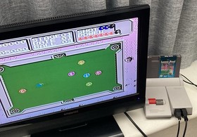 NES ~ LUNAR POOL ~ Nintendo Game 3 Screw NES-LP-AUS Game Cart + Manual Pal A