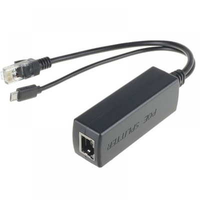 PoE Splitter RJ45 48V > Micro USB 5V / 2,0A Raspberry Pi Ethernet Netzteil