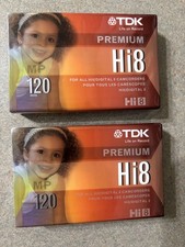 TDK Premium Performance Hi8 MP120 8mm Camcorder Videotapes 2 New Sealed