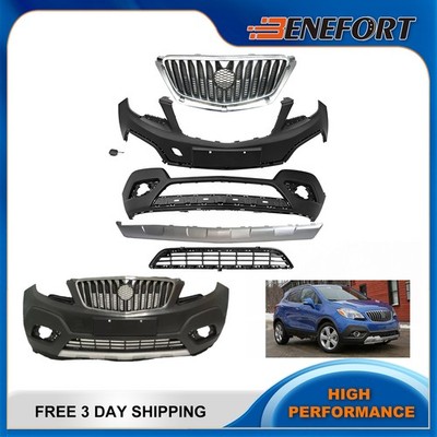 Front Bumper Upper Lower Grille Set W/O Park Sensors For 2013-2016 Buick Encore