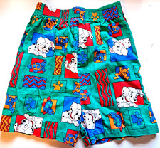 Vintage Disney 101 Dalmatians Green Shorts With Frogs Size 5 Elastic Waist