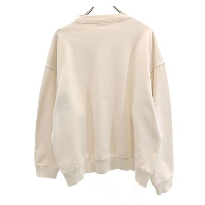 BALENCIAGA クリーム色 長袖セーター BALENCIAGA Made in Portugal Long sleeve Damage processing sweat