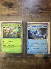 Miscut Pokemon Cards Kingdra And Wo-Chen Paradox Rift