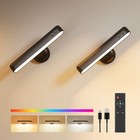 LED Wall Sconces Set of 2 Battery Rechargeable Wall Lamp Wireless Led Light NEW
