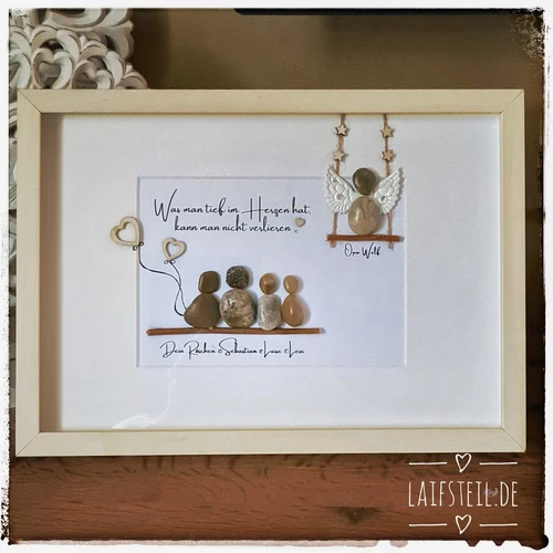 Steinbild 23x32cm Gedenken, Verlust, Andenken, Trauer, mit Liebe handmade 🦋 - Bild 2 von 8
