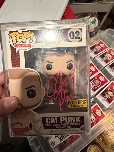 WWE CM Punk #02 Funko Pop! Hot Topic Exclusive Autographed