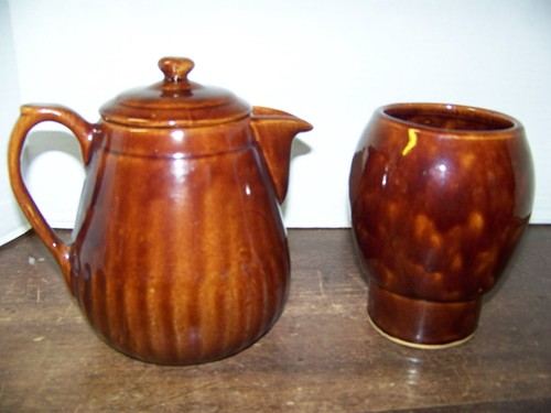 Glazed Brown Drip Ceramic Coffee Maker Drip-O-Later 4-6 cup 1960's USA Complete - Picture 12 of 15
